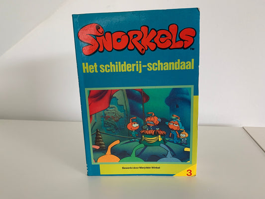 Vintage De Snorkels (The Snorks) boekje "Het schilderij-schandaal" Nederlands boek van de bekende tv serie