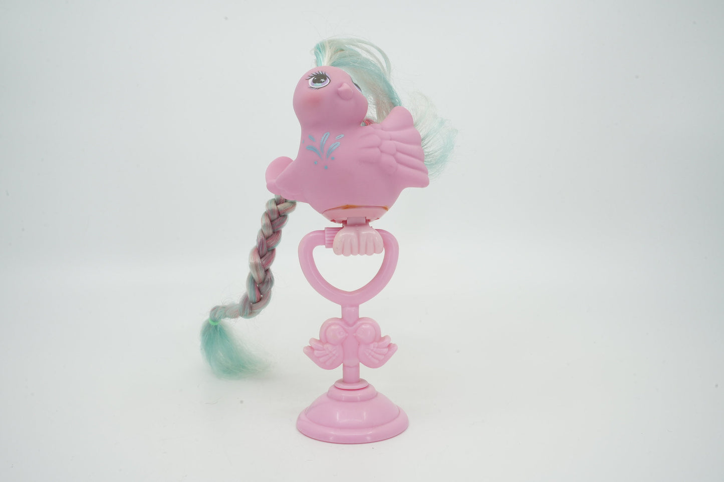 80's Fairy Tails Hasbro | Kietelstaartje | Mijn Kleine Pony vogel | MLP g1 | Fairy Tails Tickle met standaard| Vintage kuifstaartje