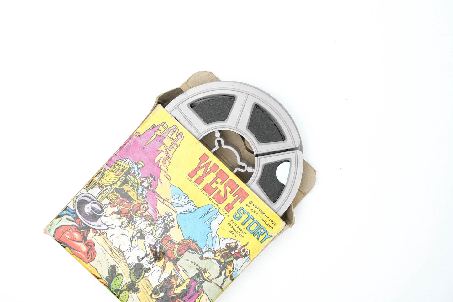 Vintage Super 8 Film – West Story: La Rencontre Décisive – AVO Film Milano – 1970 – Originele Western Cartoon