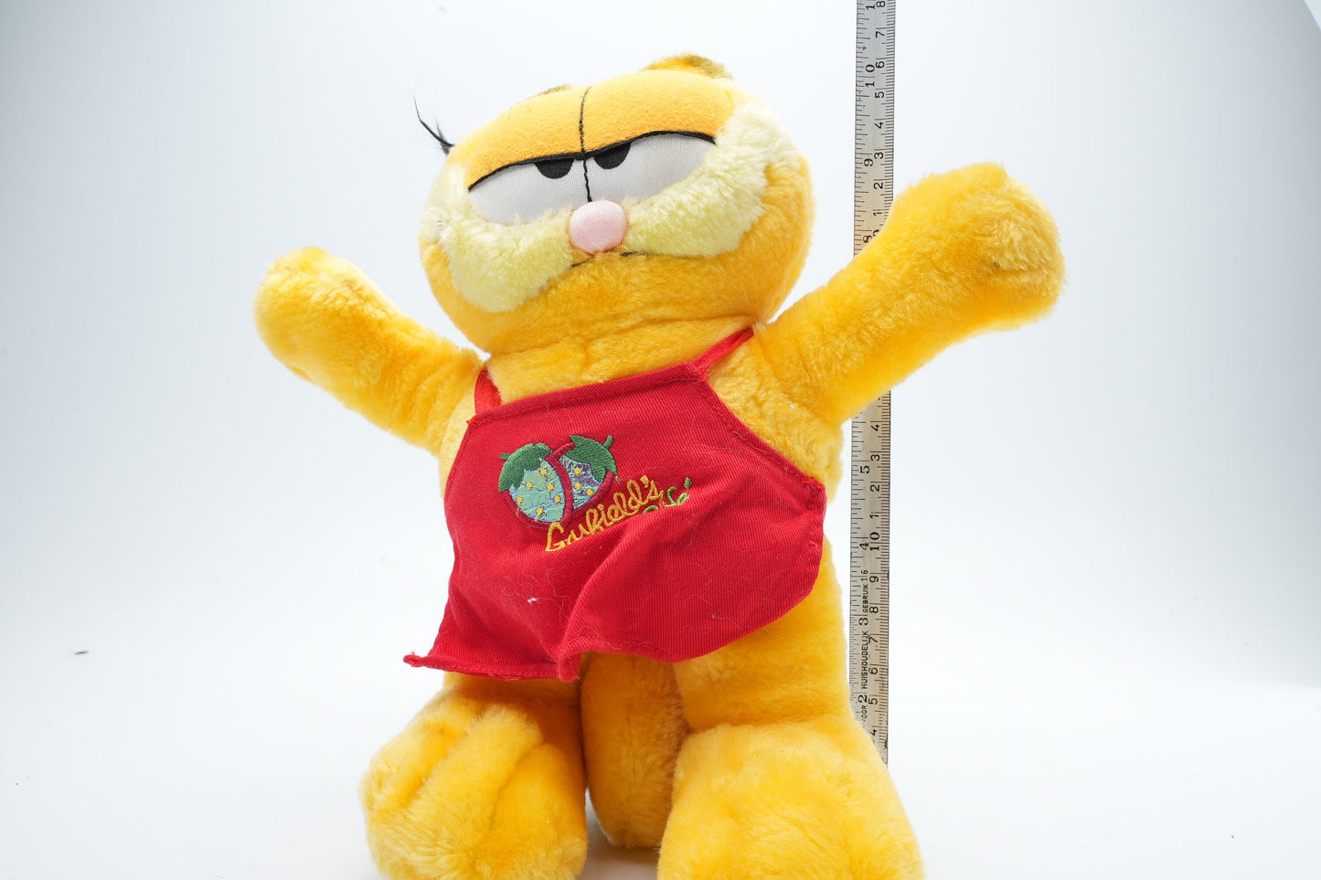 Garfield gaat koken | vintage Garfield plush met schort om