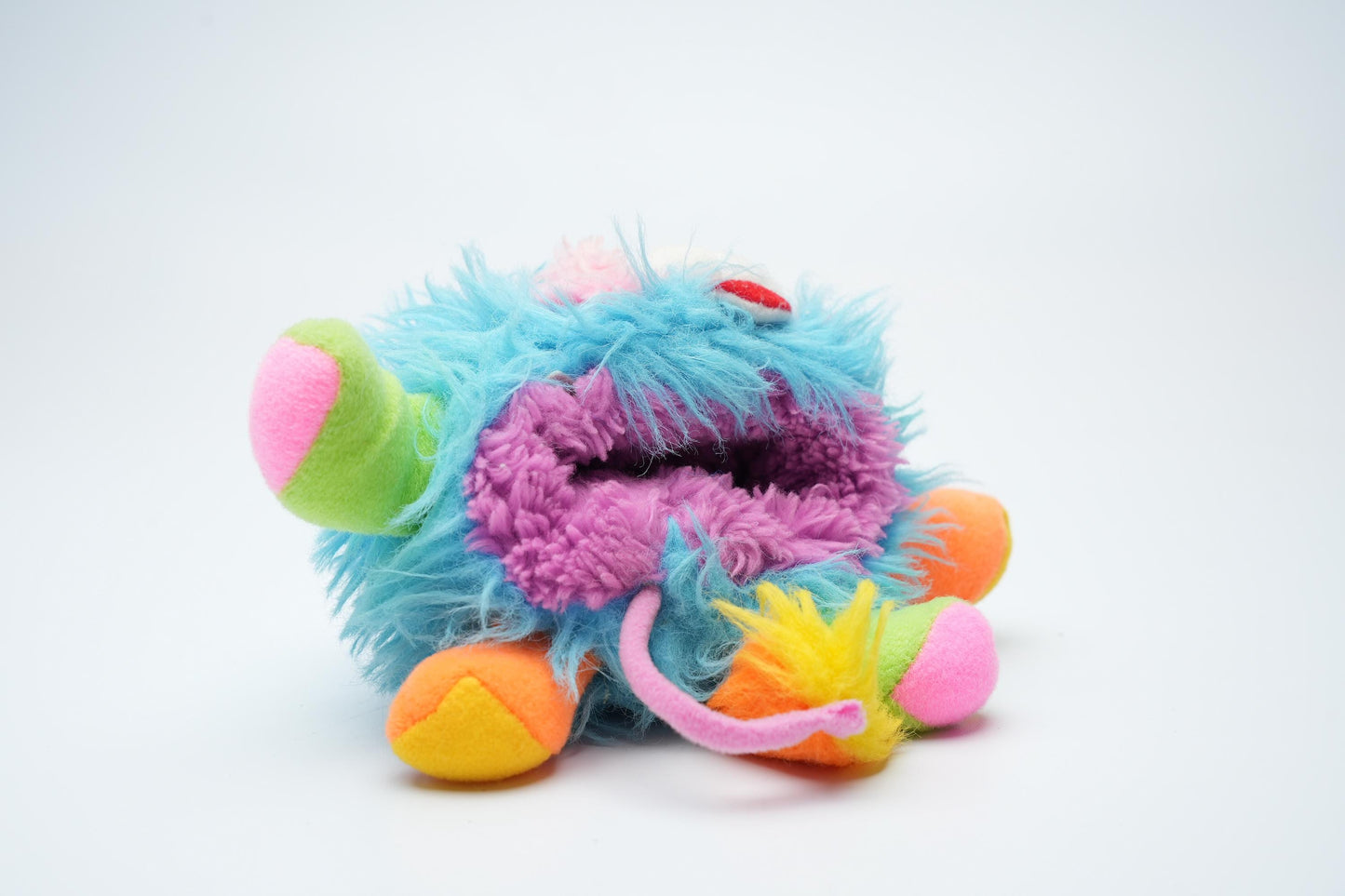 Vintage 1980s Popples – Blauwe Mini Puffling Popple – 12 cm (5 inch)