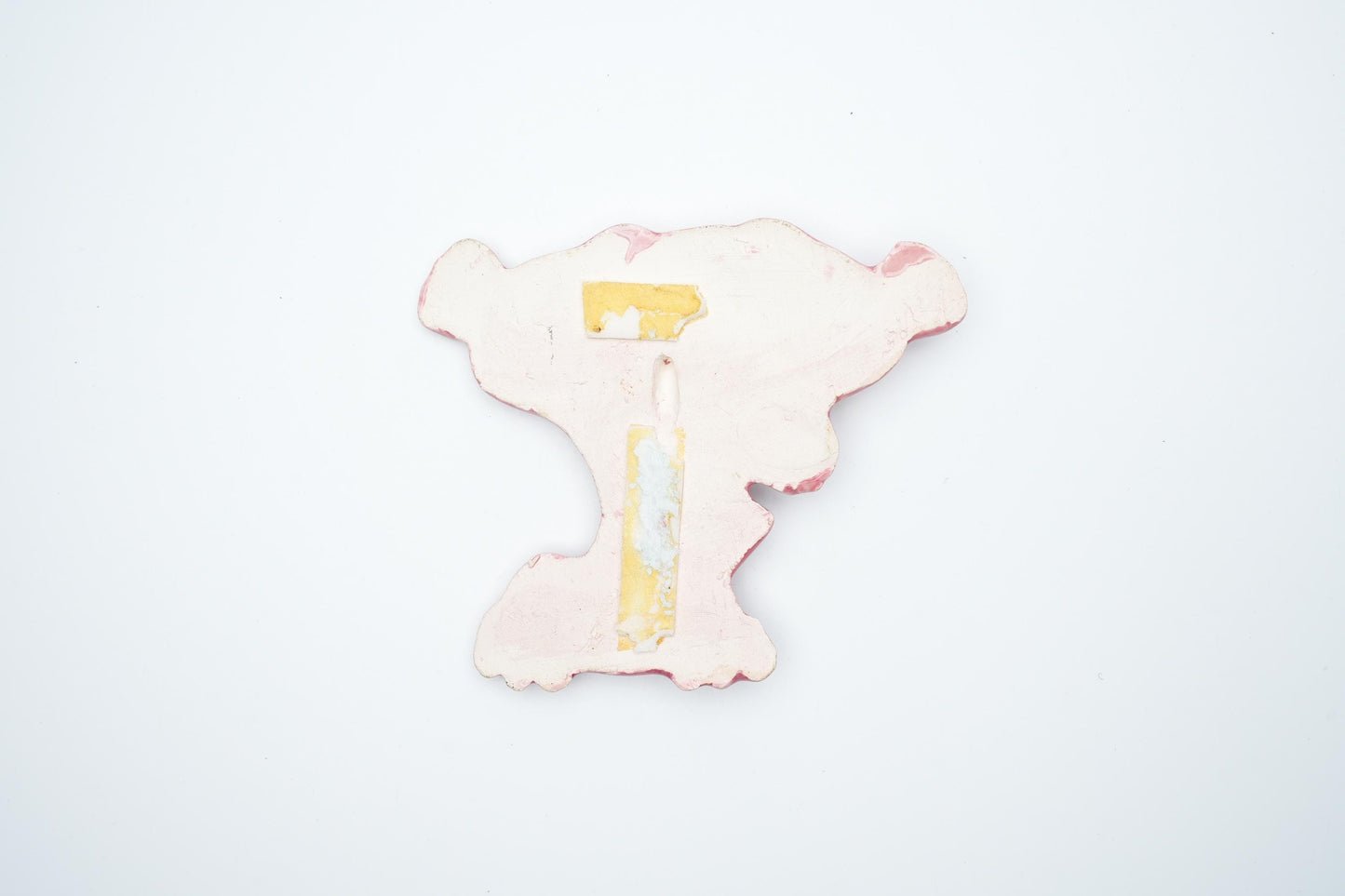 Roze porseleinen decoratie van de Pink Panther - ca. 10x10 cm (4x4 inch)