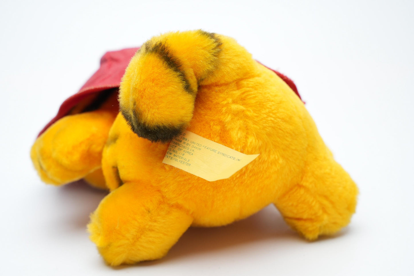 Garfield Pluche Knuffel met Brandweerhelm – 22 cm (8,7 inch) – Vintage 1981