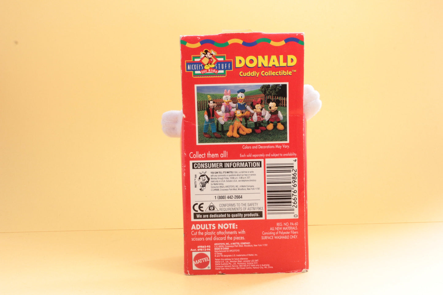 Mickeys Stuff for Kids plush Donald Duck | Mattel | Donald Duck figuur met plastic hoofd en plush lichaam