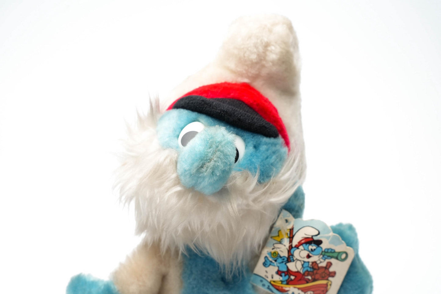 Vintage Grote Smurf Knuffel – 24 cm / 9.4 inch – Peyo – Jaren 80 met Origineel Label