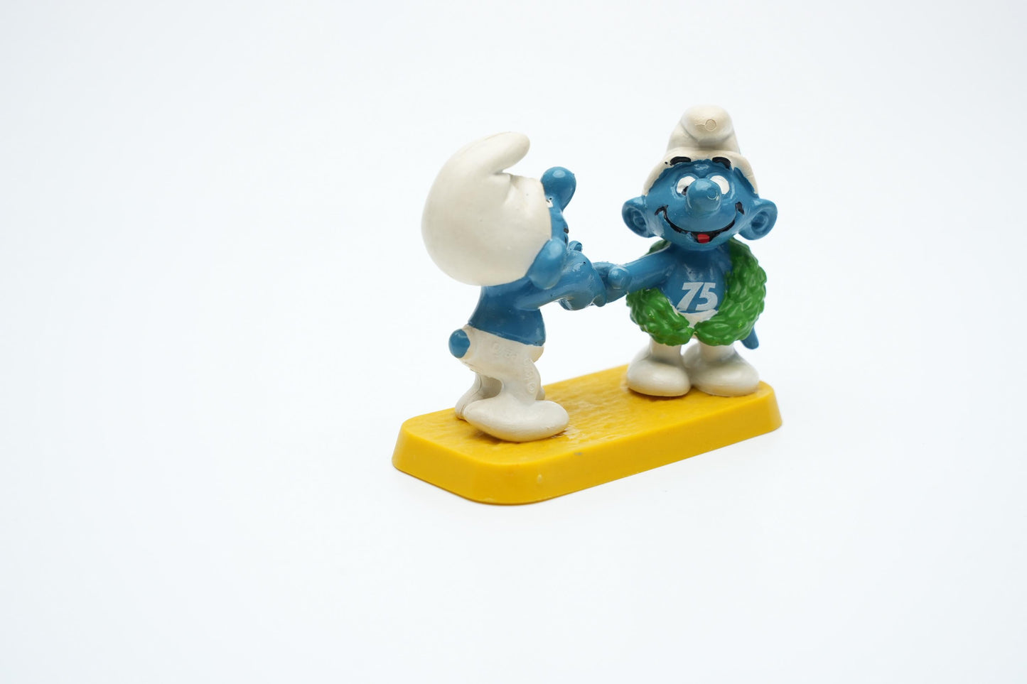 Vintage BP 75 Jubileum Smurfen Set – Kampioen & Gefeliciteerd Smurf