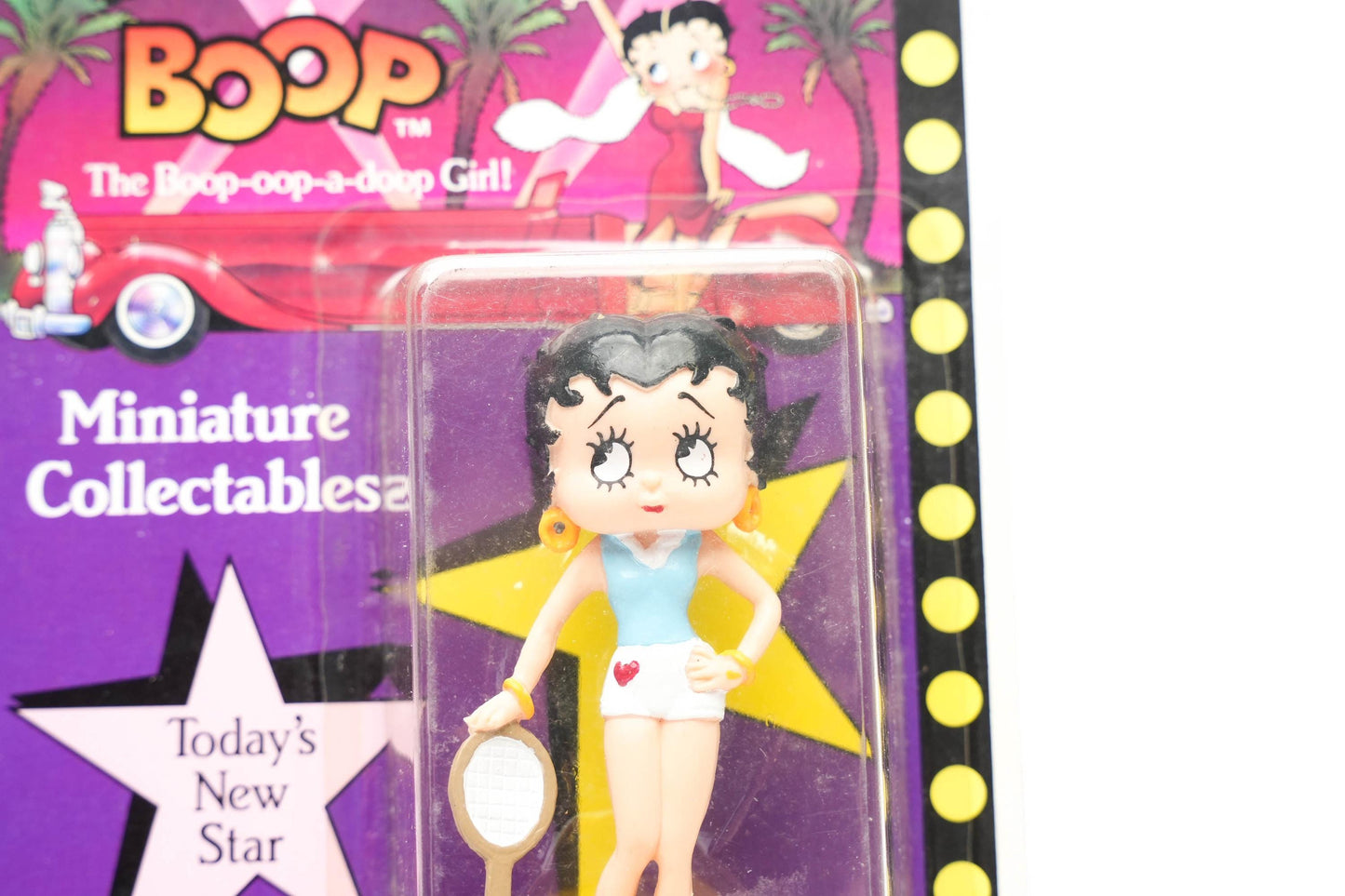 Betty Boop Miniatuurfiguur – 1986 – MD Toys – Tennis Editie