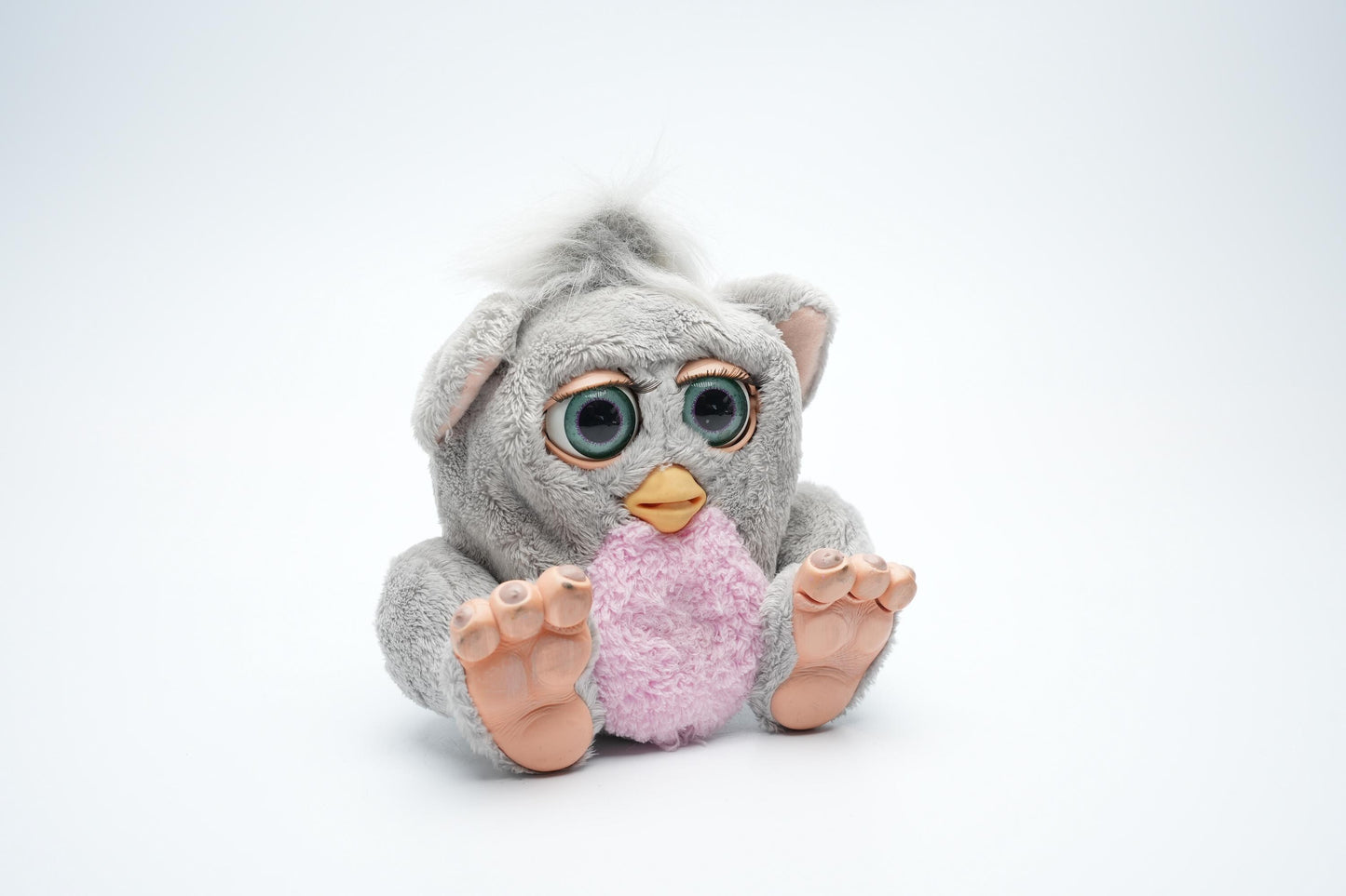 Vintage Sleepy Baby Furby Baby 1998| Furby model | Vintage Furby Emoto-Tronic Grijs Roze | Spreekt Furbish | ファービ