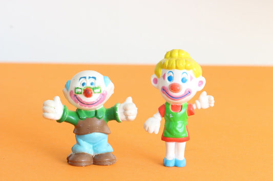 Vintage 1981 Mego Corp Clown | Pvc figuur clown meisje en clown jongen