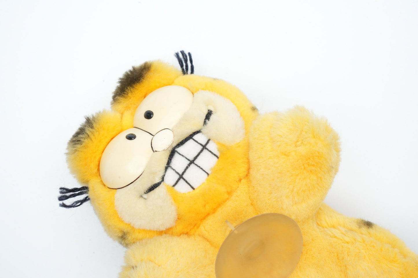 Garfield plush met zuignap | vintage pluche van Garfield de kat