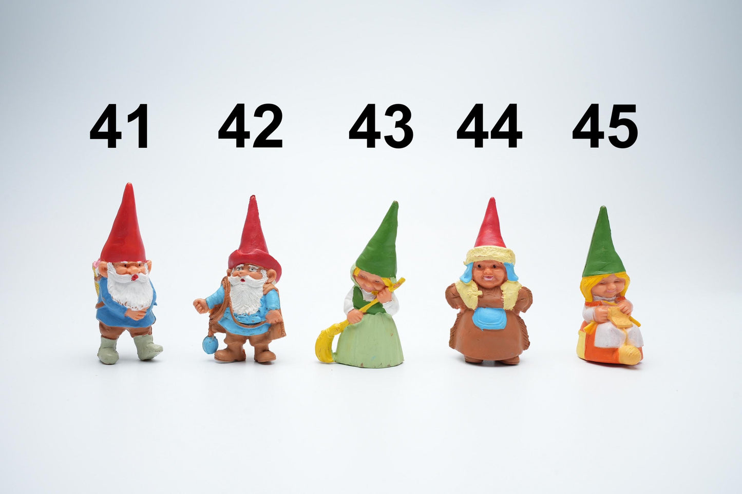 David de kabouter figuren uit '80 / 1988 | kabouter poppetjes | vintage kabouters | Rien Poortvliet kabouters