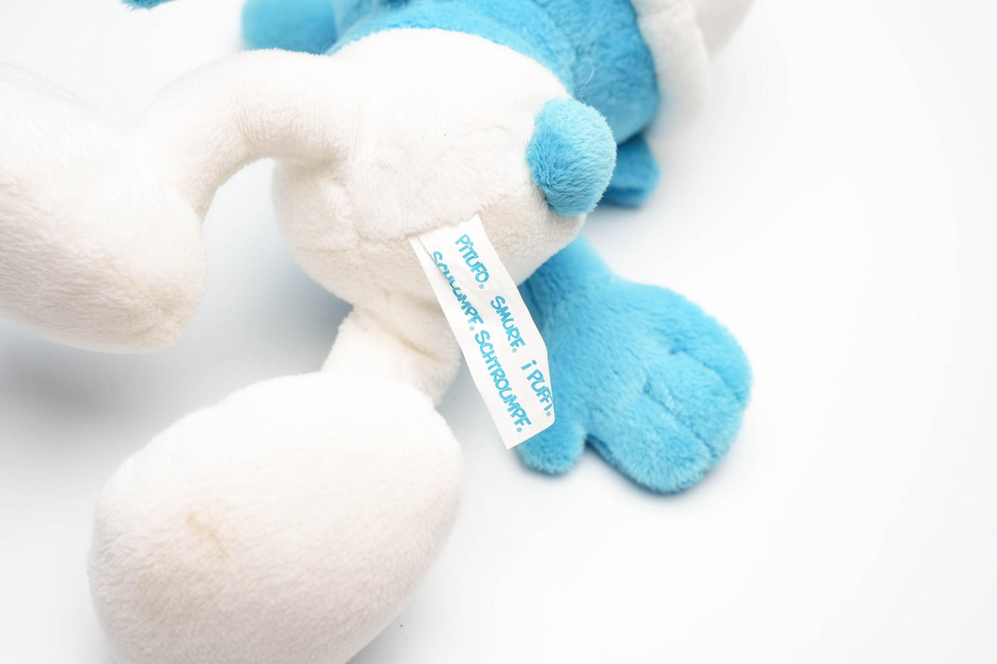 Vintage Smurfen knuffel – Pluche Grote Smurf pop – ca. 27 cm (10.6 inch)