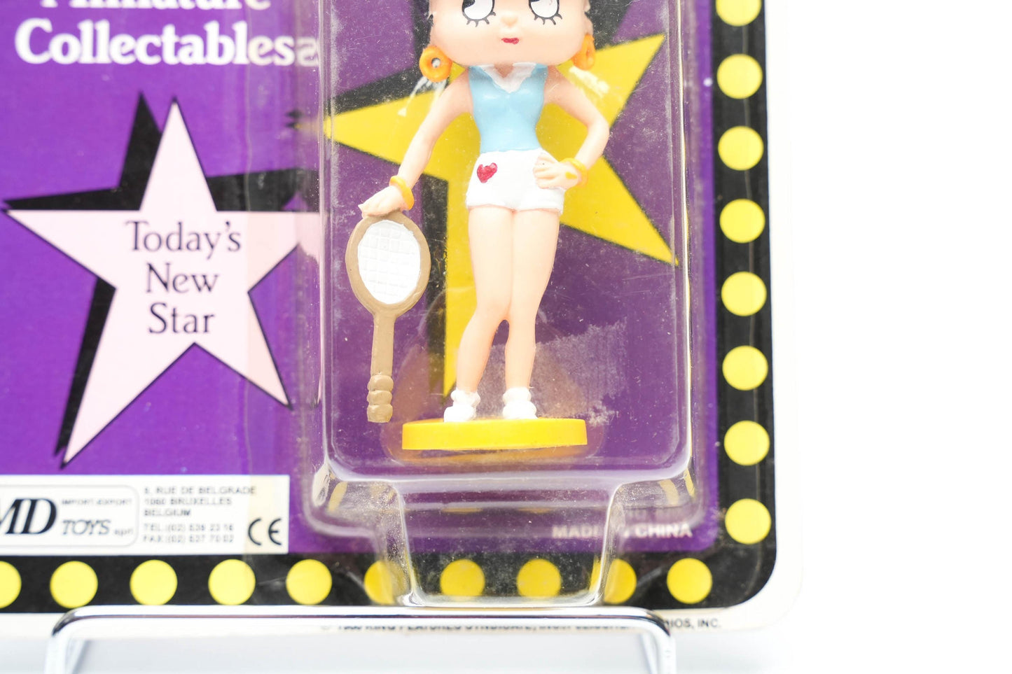 Betty Boop Miniatuurfiguur – 1986 – MD Toys – Tennis Editie
