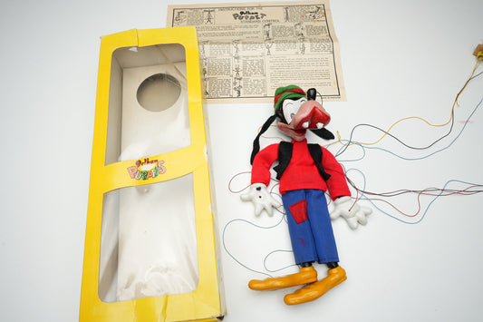 Vintage Pelham Marionet Goofy incl doos en instructies  1960's | Vintage Marionette pop |