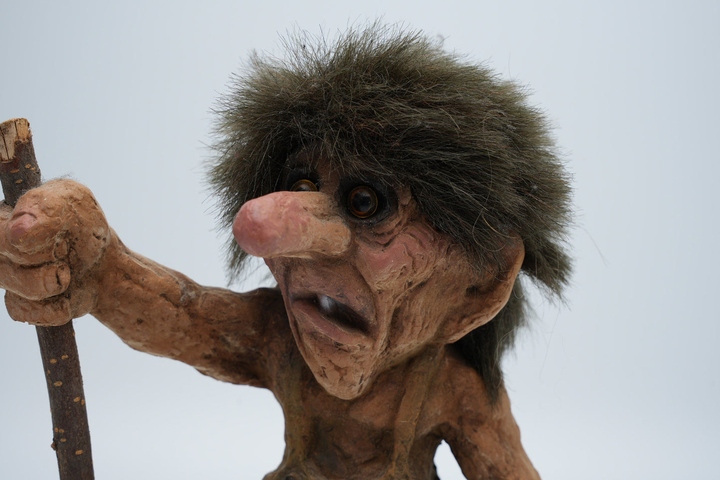 Nyform Troll nummer 122 - prachtige grote vintage troll - handgemaakt in Noorwegen