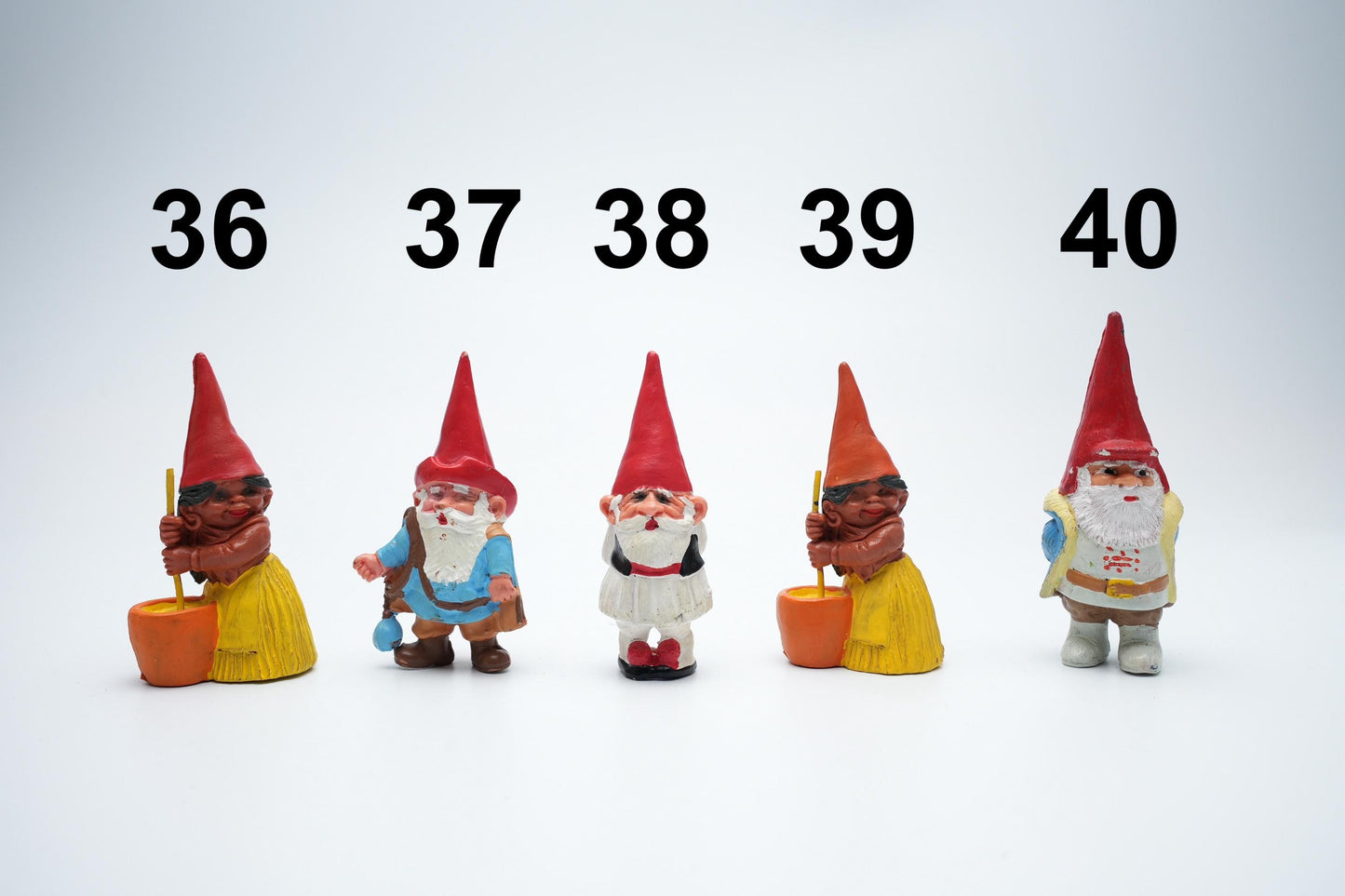 David de kabouter figuren uit '80 / 1988 | kabouter poppetjes | vintage kabouters | Rien Poortvliet kabouters