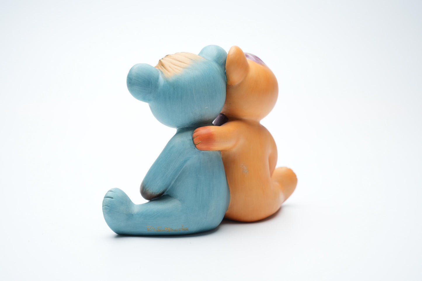 Vintage Goebel Rosina Wachtmeister Beeldje "Isa & Vellio" – Schattige Keramische Teddyberen, 10 cm