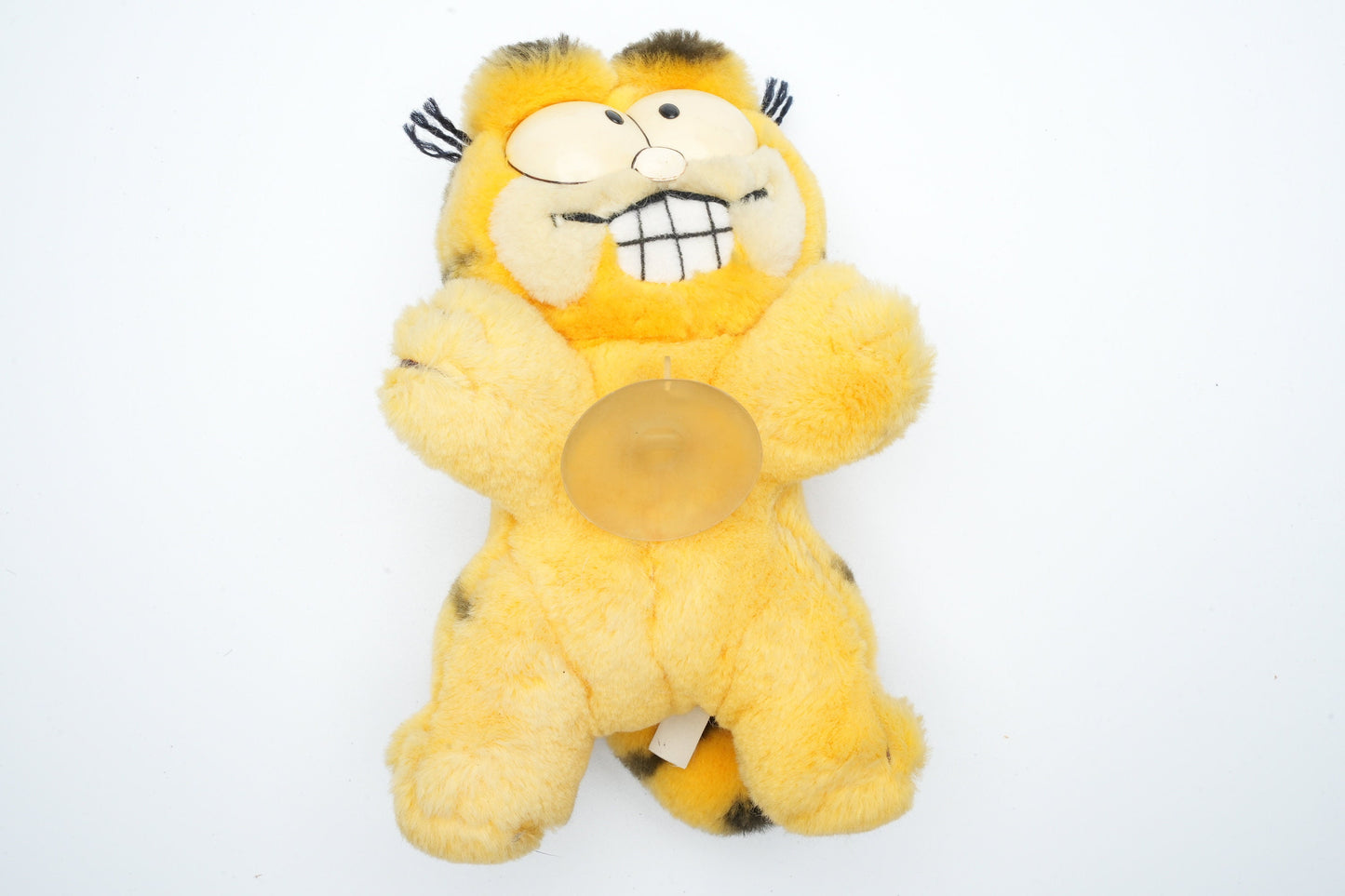 Garfield plush met zuignap | vintage pluche van Garfield de kat