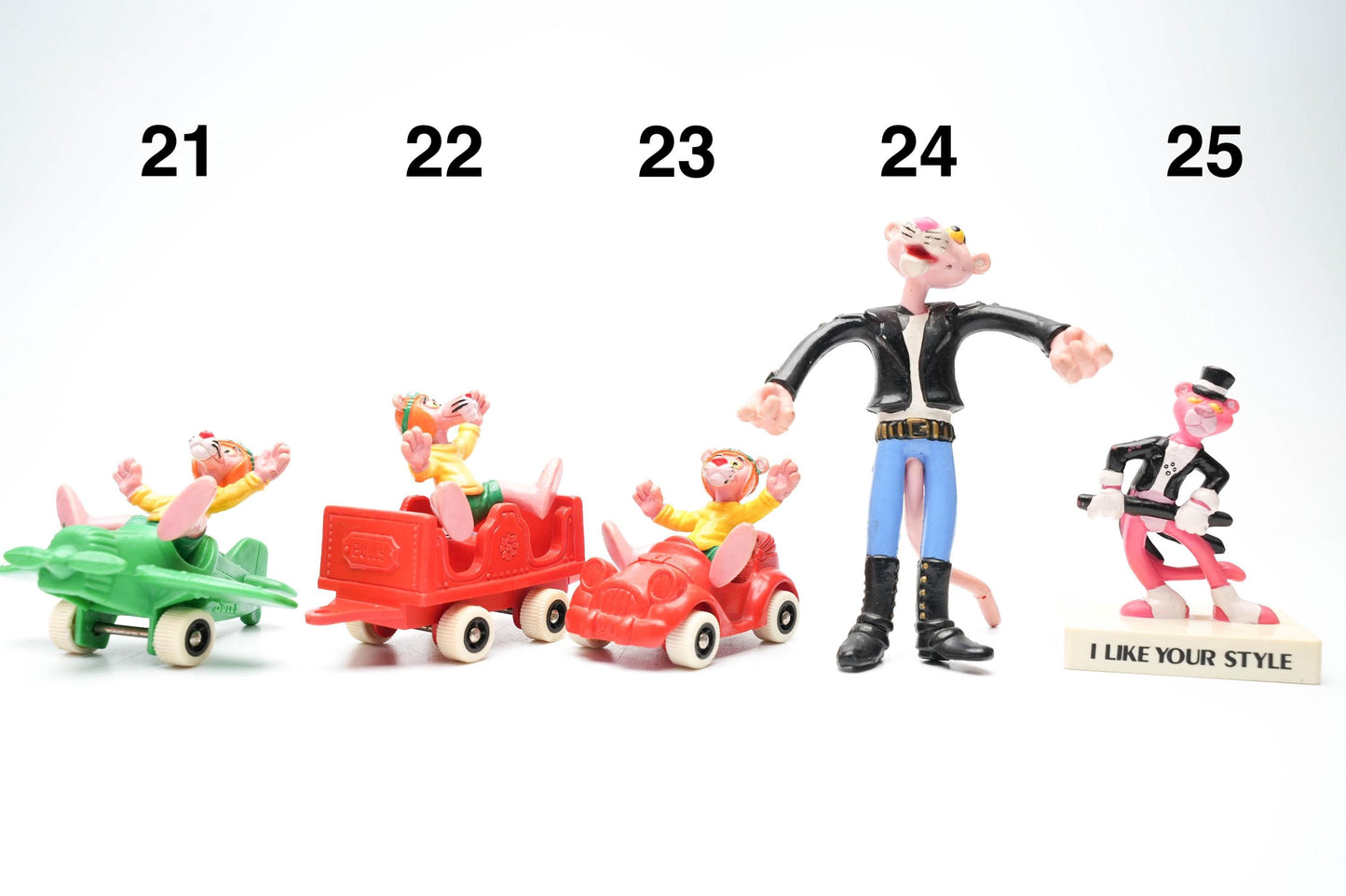 Vintage Bully Pink Panther poppetje jaren 80 – kies jouw favoriet!