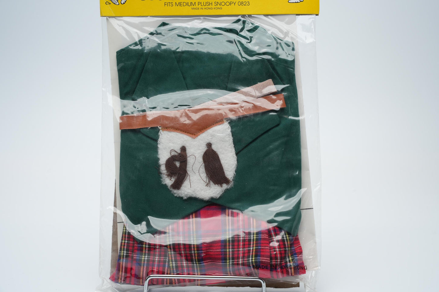 Snoopy's Wardrobe - Vintage Snoopy Schotse Outfit (1980s) - Nieuw in Verpakking