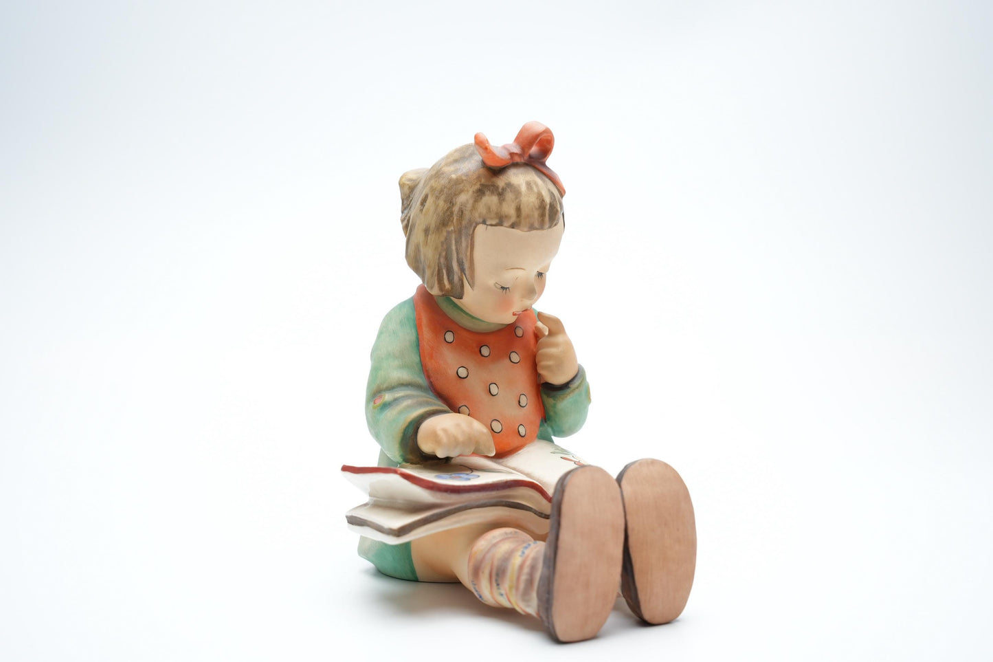 Vintage Hummel Beeldje 'Meisje met Boek' - TMK-6 (14 cm / 5,5 inch)