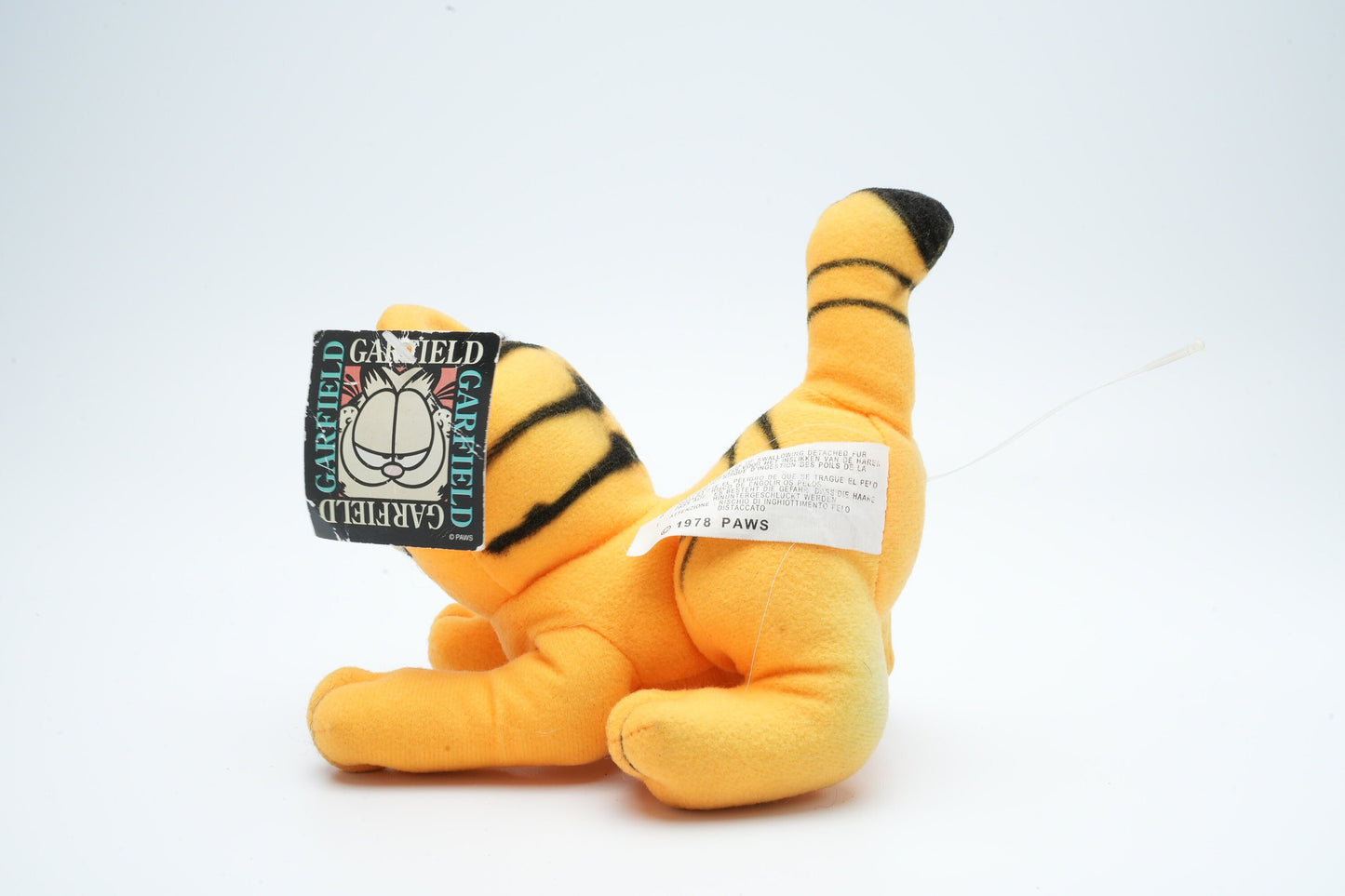 Garfield vintage plush met kaartje | prachtige Garfield plush voor de verzameling