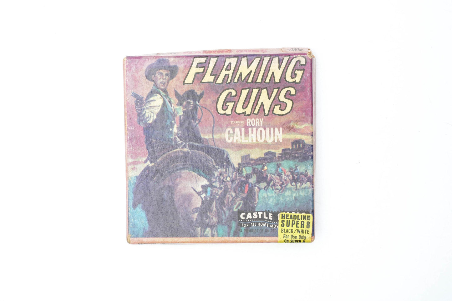 Super 8 Film – Flaming Guns met Rory Calhoun – Castle Films No. 598 – Zwart-wit Westernklassieker (Headline Edition)