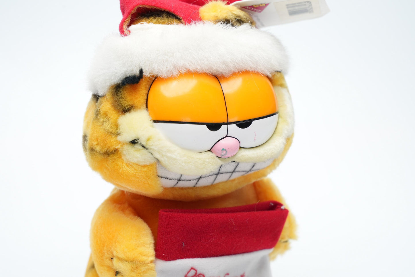 Vintage Garfield Kerstman Knuffel met Kerstsok – 25 cm (10 inch) – 1981 United Feature Syndicate