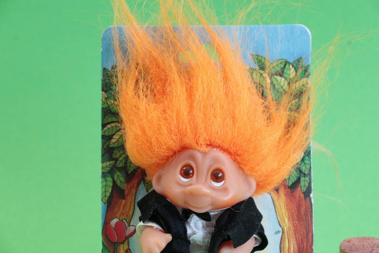 Vintage DAM trol op kaartje | Mini Groom no. 5054 | Orginal DAM troll Troll Family