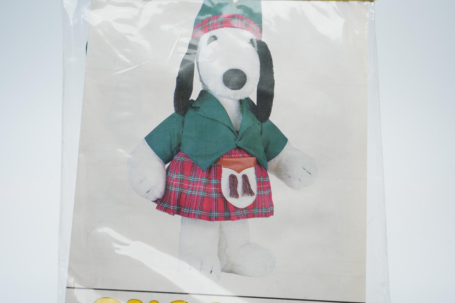 Snoopy's Wardrobe - Vintage Snoopy Schotse Outfit (1980s) - Nieuw in Verpakking