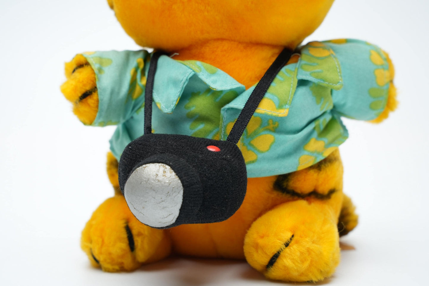 Garfield Knuffel als Fotograaf Toerist – 22 cm (8,7 inch) – Vintage 1981