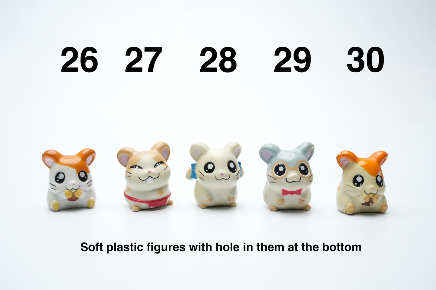 Hamtaro anime figure | Verschillende vintage hamtaro poppetjes | Vintage japanse hamster figuren | Kies uw favoriet