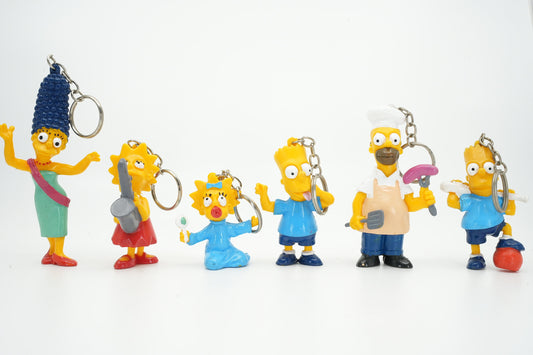 Vintage Simpsons sleutelhangers 1991 Miniland | Simpsons figuren 1991 Matt Groening  | Simpsons Collectors items| Comedy Central