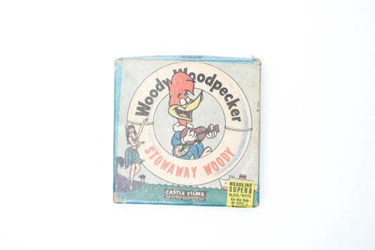 Super 8 Film – Stowaway Woody (Woody Woodpecker) – Castle Films No. 557 – Zwart-wit – 1960s/70s