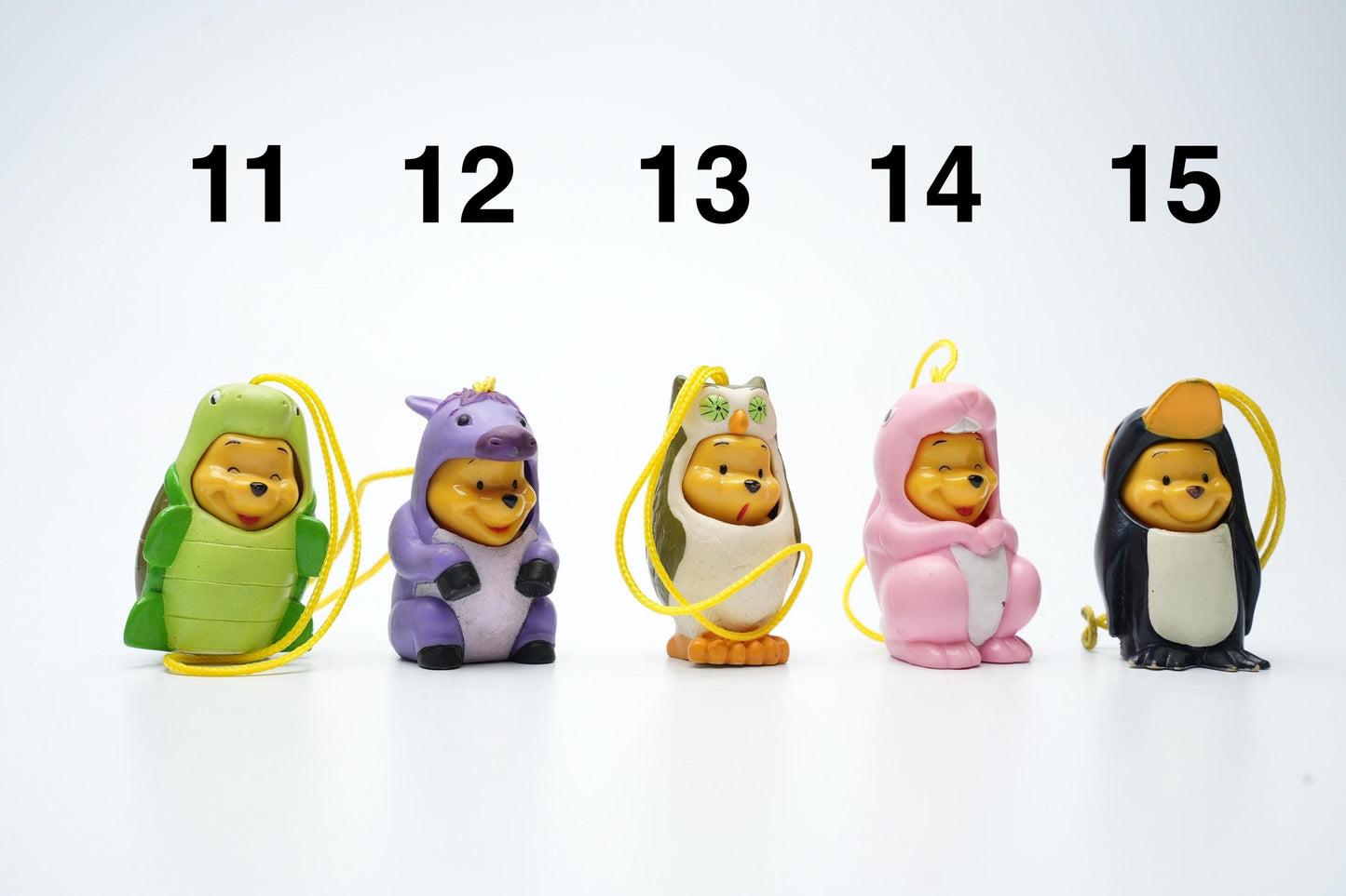 Mega grote peek-a-pooh "animal wear collection" telefoon bedels| Capsule Toys | Vintage peek a pooh bedels