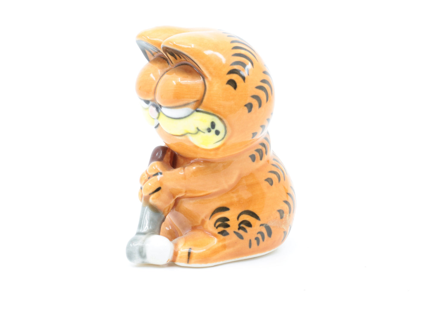 Vintage Garfield beeldje gemaakt van keramiek | Garfield hockey , ice hockey , golfen, sporten | Oranje kat | Vintage kat | Comic | Gagstrip