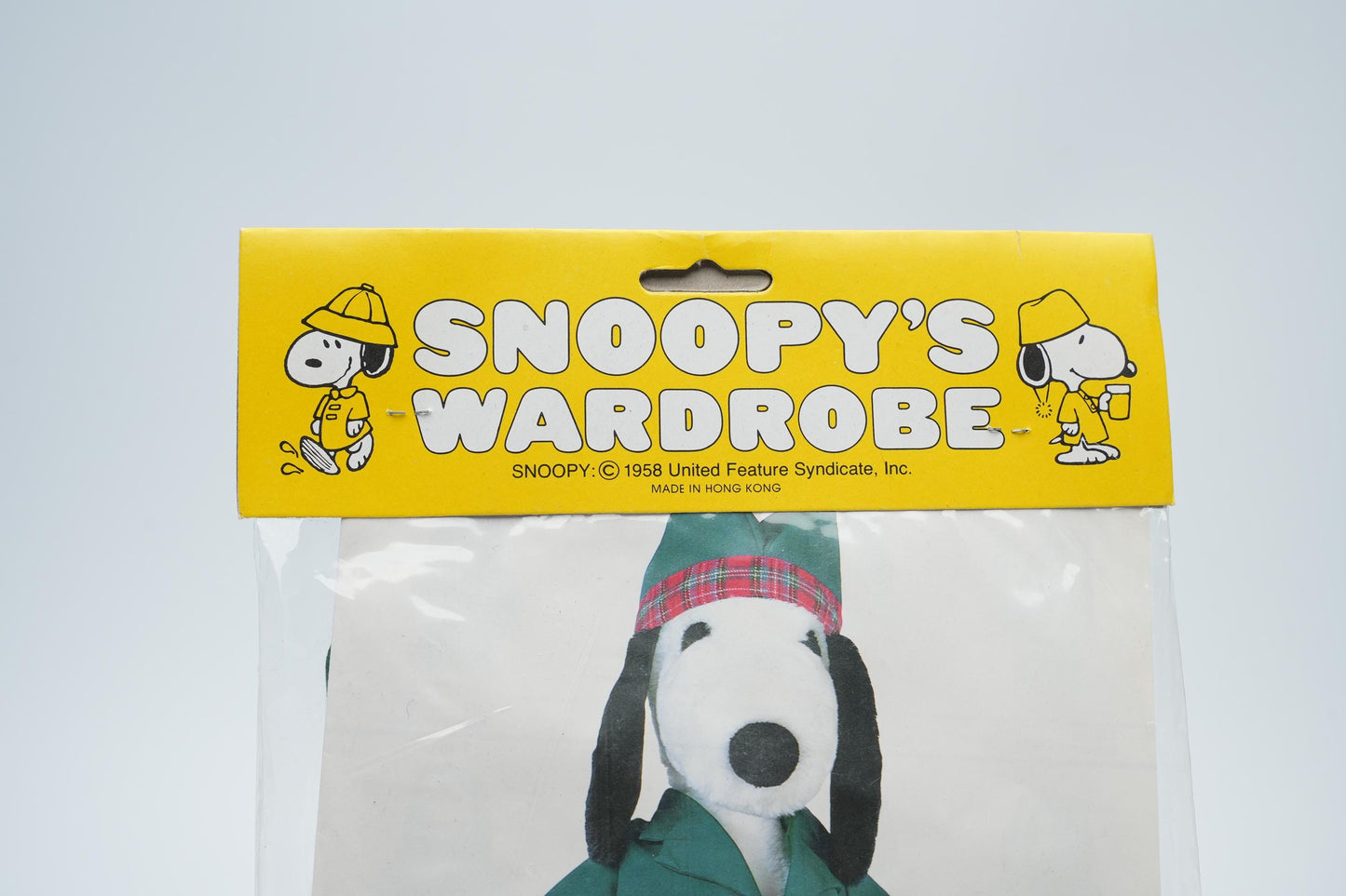 Snoopy's Wardrobe - Vintage Snoopy Schotse Outfit (1980s) - Nieuw in Verpakking