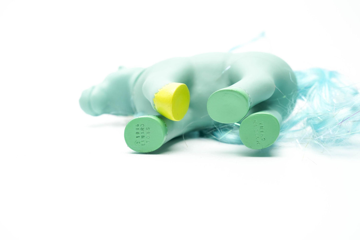 Vintage 1984 Lanard Toys Paard – Mintgroen met Madeliefjes – Retro Speelgoed Pony