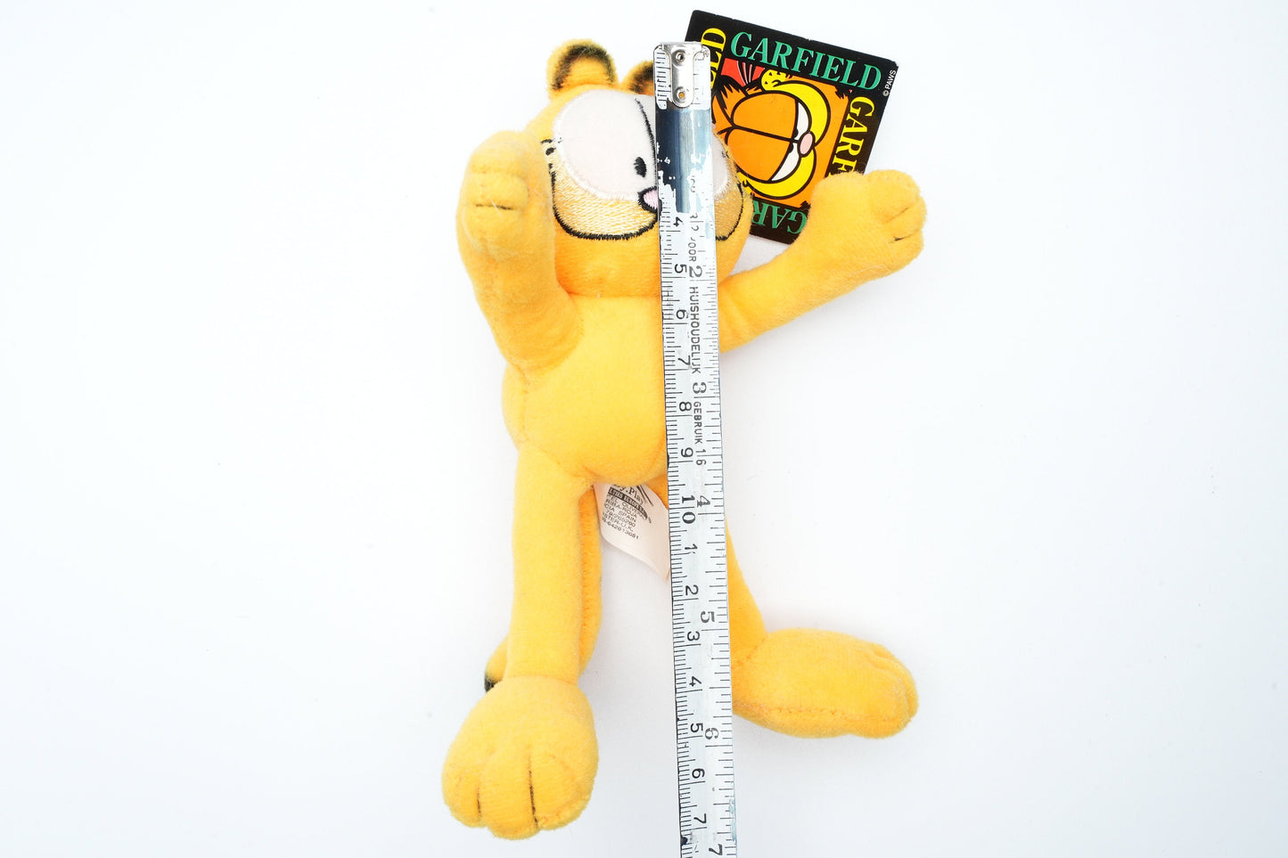 Garfield mini plush die kan staan | vintage plush van Garfield de kat
