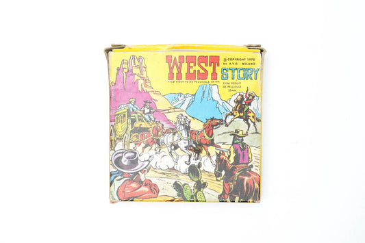 Vintage Super 8 Film – West Story: La Rencontre Décisive – AVO Film Milano – 1970 – Originele Western Cartoon