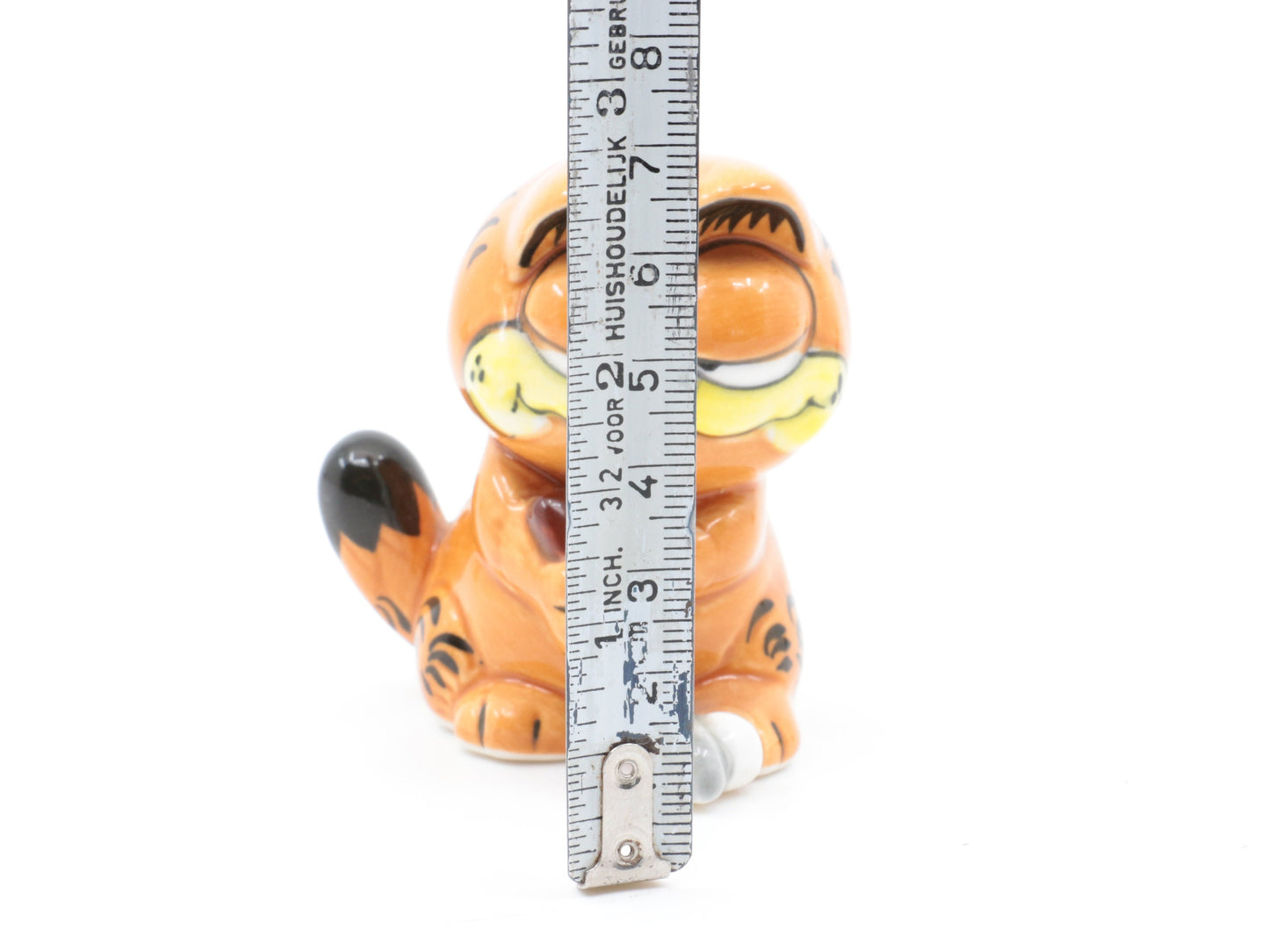 Vintage Garfield beeldje gemaakt van keramiek | Garfield hockey , ice hockey , golfen, sporten | Oranje kat | Vintage kat | Comic | Gagstrip