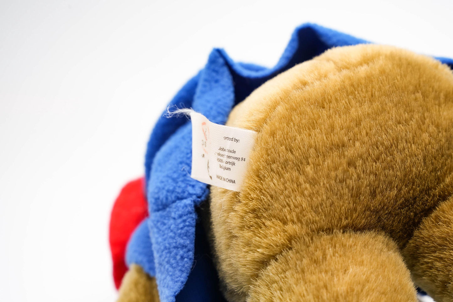 Vintage Paddington Bear knuffel – klassiek model met blauwe jas & rode hoed – ca. 25 cm (10 inch)