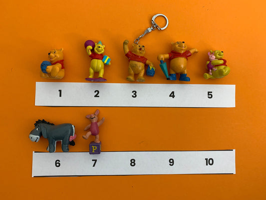 Winnie the Pooh figuren (vintage en sleutelhanger)