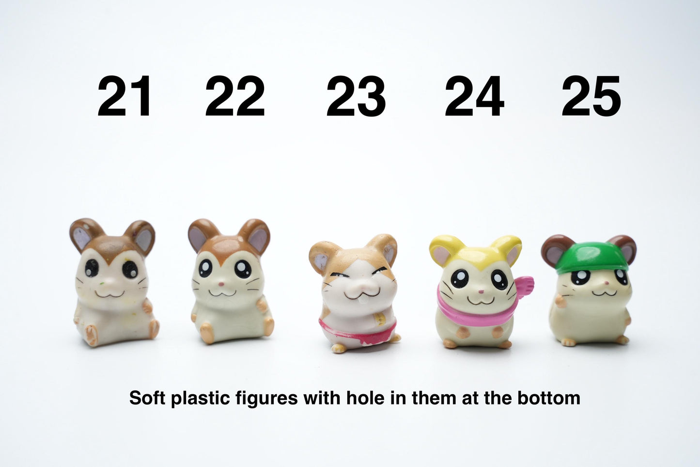 Hamtaro anime figure | Verschillende vintage hamtaro poppetjes | Vintage japanse hamster figuren | Kies uw favoriet