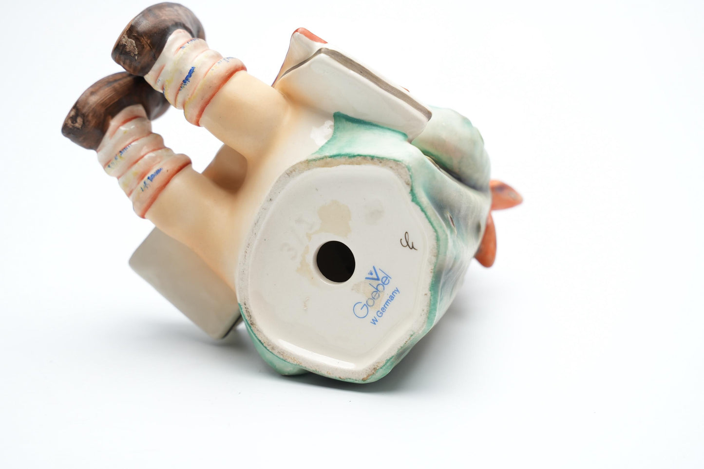 Vintage Hummel Beeldje 'Meisje met Boek' - TMK-6 (14 cm / 5,5 inch)