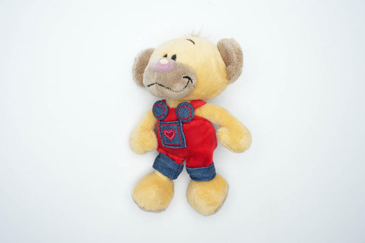 Vintage Diddl Pimboli Knuffel 15cm (6 inch) – Depesche Germany, Rode Tuinbroek, Jaren 90