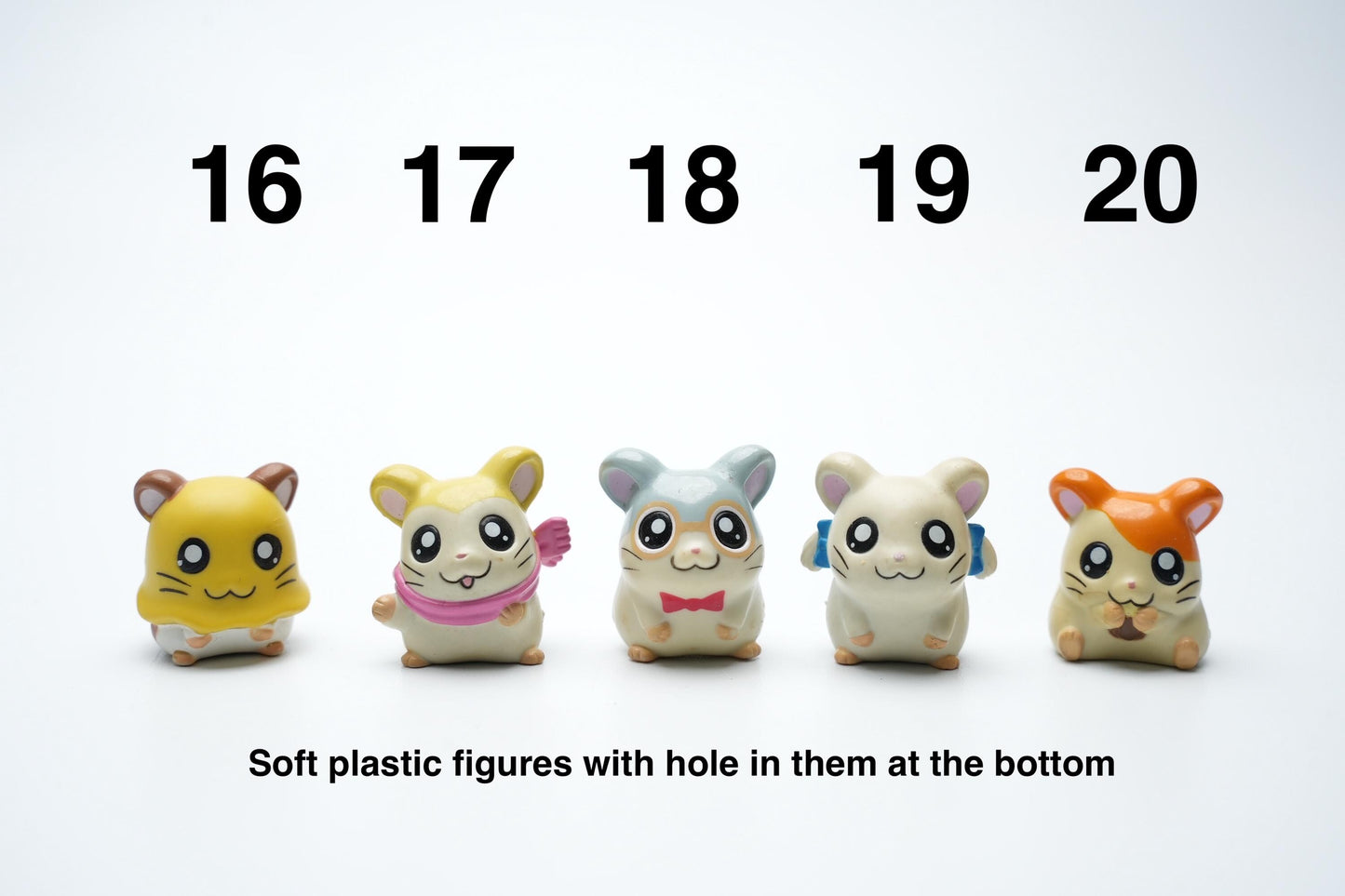 Hamtaro anime figure | Verschillende vintage hamtaro poppetjes | Vintage japanse hamster figuren | Kies uw favoriet