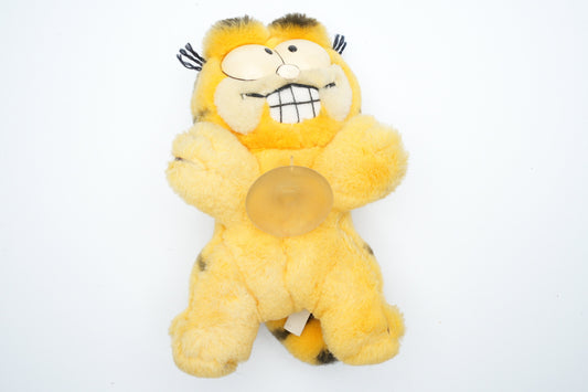 Garfield plush met zuignap | vintage pluche van Garfield de kat