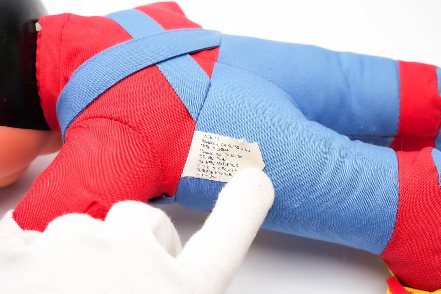 Vintage Mattel Mickey Mouse knuffelpop – Educatieve outfit – ca. 30 cm (12 inch)