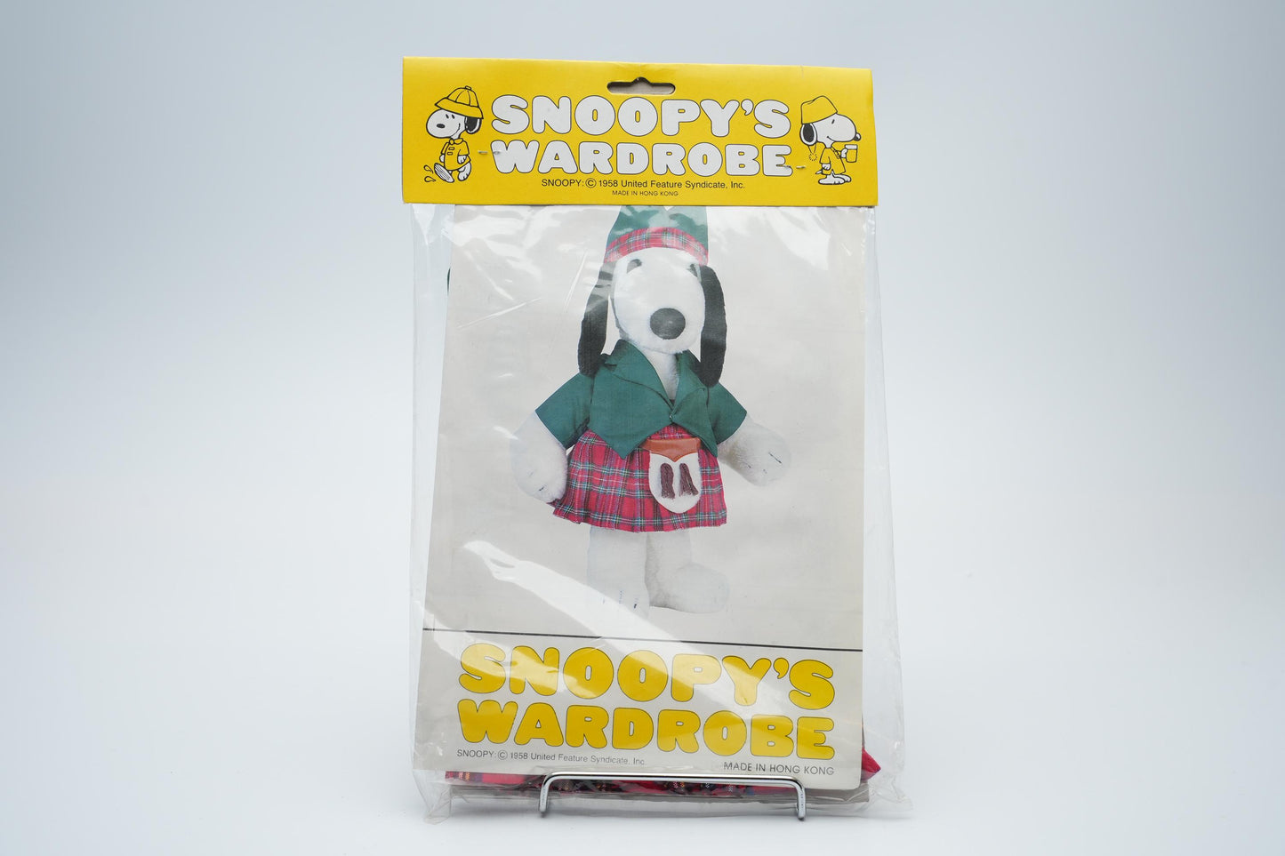 Snoopy's Wardrobe - Vintage Snoopy Schotse Outfit (1980s) - Nieuw in Verpakking